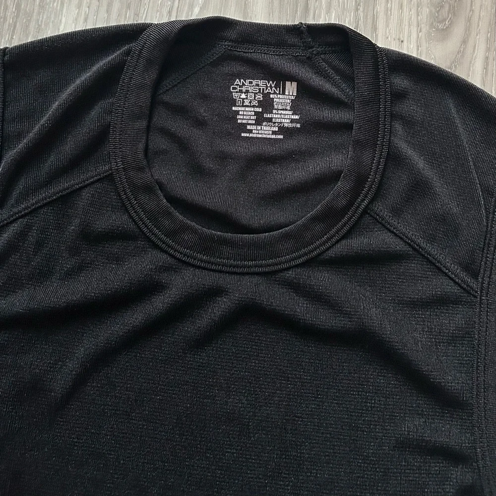 Andrew Christian | Sensual Rib Muscle T-Shirt in Black (Medium) - Picture 5 of 16